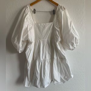 A New Day Cream Dress with Puff Sleeves
